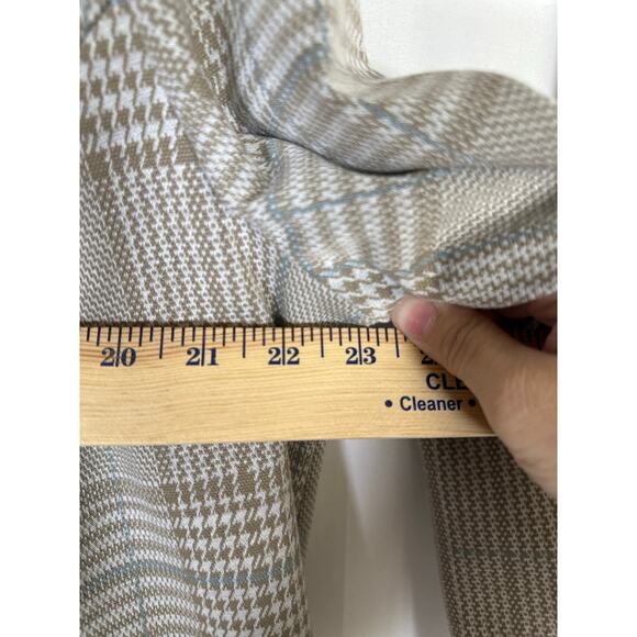 Liverpool LA Oatmeal Plaid Boyfriend Blazer Turquoise Shell 1X Academia Office - Picture 9 of 16
